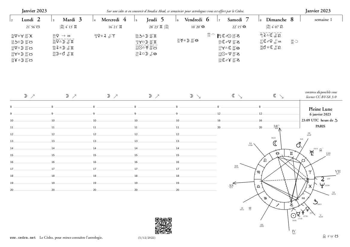  Calendrier astro 2024 : avec les éphémérides